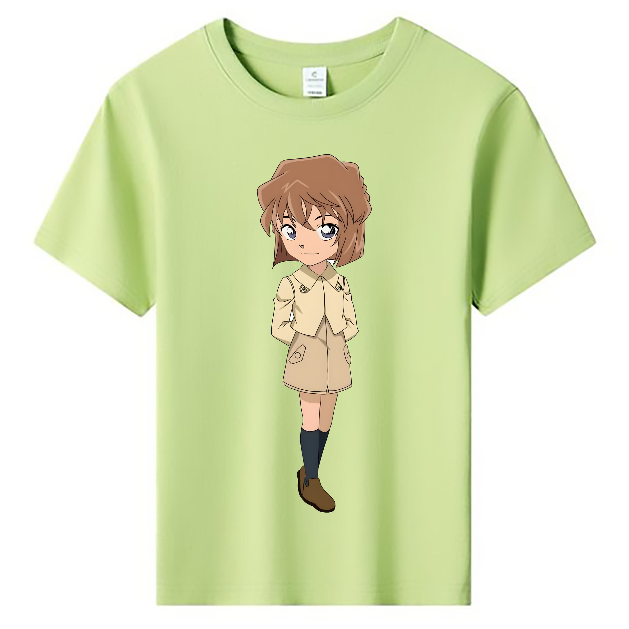 （画像用） 名探偵コナン 灰原 哀 はいばら あい Detective Conan Anita Hailey、Vi Graythorn Haibara Ai 綿100％キッズTシャツ（フロントプリント）